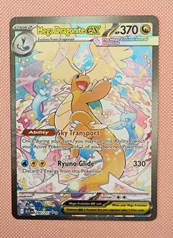 Mega Dragonite EX Pokemon Card Holo 370 HP 290/217 Mega Evolution EX - Image 1