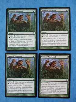 MTG Magic the Gathering VINES OF VASTWOOD ZENDIKAR NM X4 (b) ACTUAL PICTURES - Image 1