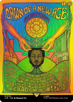 MTG DAWN OF A NEW AGE BORDERLESS POSTER FOIL The Lord of the Rings NM - Image 1