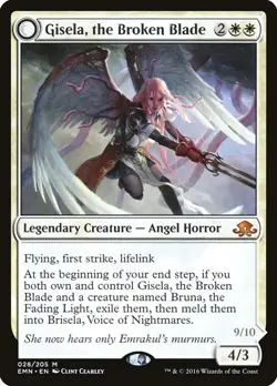 Magic The Gathering MTG GISELA, THE BROKEN BLADE Eldritch Moon NM Near Mint - Image 1