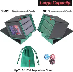 Card Deck Box for Commander Display Fits 100 Double Sleeved AFIING MTG Storage - Image 4