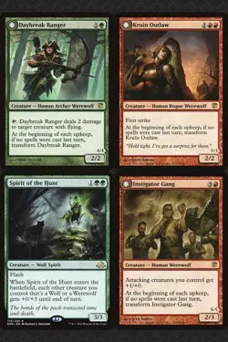 WEREWOLF Innistrad Commander Deck MTG Magic Wolf Tovolar Dire Overlord Green Red - Image 4