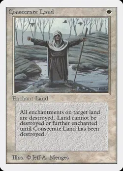 Consecrate Land Unlimited NM White Uncommon MAGIC THE GATHERING CARD ABUGames - Image 1