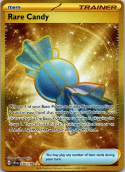 Rare Candy 256/198 Gold Secret Rare Near Mint Holo Pokemon - Image 1