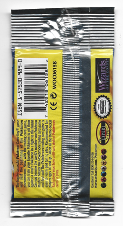 1999 Pokemon Base Set Unlimited Long Crimp Charizard Booster Pack LIGHT, SEALED - Image 2