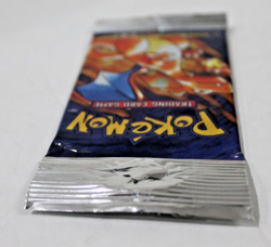 1999 Pokemon Base Set Unlimited Long Crimp Charizard Booster Pack LIGHT, SEALED - Image 5