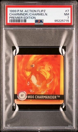 READ PSA 7 NM 1999 POKEMON ACTION FLIPZ PREMIER Edition 7 CHARMELEON CHARMANDER - Image 1