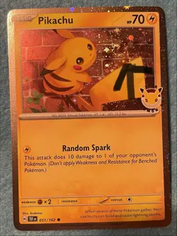 🌀DOUBLE SWIRL Pikachu 051/162 🌀2026 Pokemon Day 30th Anniversary Promo - Image 3