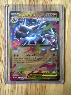 Mega Charizard X ex 013/094 Me02: Phantasmal Flames Holo Double Rare Pokemon TCG - Image 1