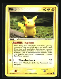 Pokemon DITTO 63/113 Pikachu (2005 Delta Species) LP/NM - Image 1