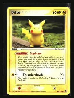 Pokemon DITTO 63/113 Pikachu (2005 Delta Species) LP/NM - Image 1