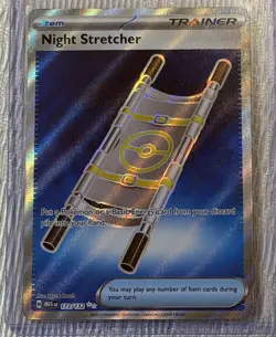 Pokemon Night Stretcher Trainer-Item Ultra Rare Holo Me01 Mega Evolution 173/132 - Image 1