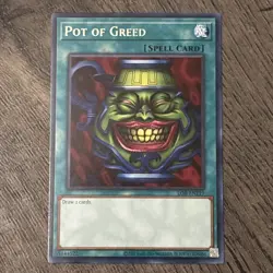 Yugioh Pot of Greed LOB-EN119 (25th Anniversary) Rare NM - Exact card pictured - Image 1