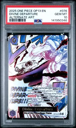One Piece - Carrying on His Will - Divine Departure OP13-076 - Alt Art - PSA 10 - Image 1