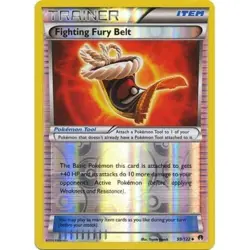 Fighting Fury Belt 99/122 Reverse Holo BreakPoint Pokemon Card NM - Image 1