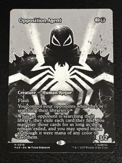 MTG Spider-man: Eternal Legal Opposition Agent Borderless 0019 NM Mythic - Image 1