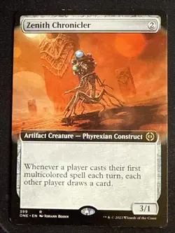 1x Zenith Chronicler (399) Extended Art Phyrexia: All Will Be One LP MTG Magic - Image 1