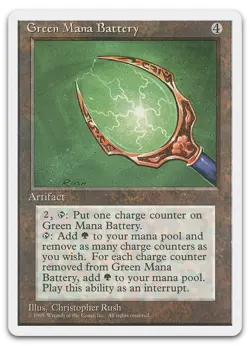 Green Mana Battery (NM) Fourth Edition 4ED Magic MTG - Image 1