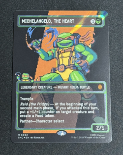 🌈SURGE FOIL SHIPS ASAP NM Michelangelo, The Heart Teenage Mutant Borderless MTG - Image 1