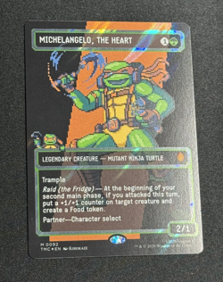 🌈SURGE FOIL SHIPS ASAP NM Michelangelo, The Heart Teenage Mutant Borderless MTG - Image 2