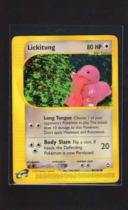 Pokemon TCG Lickitung Non Holo 90/147 Aquapolis Set 2002 MP - Image 1