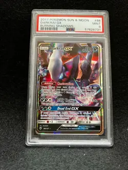 Pokemon DARKRAI GX 88/147 (Ultra Rare Holo) Burning Shadows - PSA 9 - Image 1
