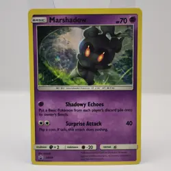 Marshadow SM93 Promo Pokemon TCG Sun & Moon Black Star Holo Rare LP - Image 1