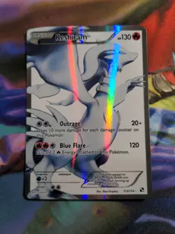 Pokemon TCG Reshiram Black & White Full Art Ultra Rare Holo Card 113/114 - Image 1