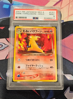 Dark Typhlosion - 2001 Pokemon Japanese Jpn Neo 4 Rocket Holo #157 - PSA 9 - Image 1