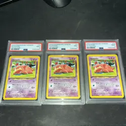 2000 POKEMON NEO GENESIS 1ST ED #73 SLOWPOKE PSA 9 X3 - Image 1