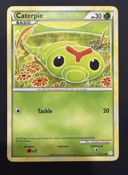 Caterpie Common Regular HeartGold SoulSilver 57/123 NM - Image 1