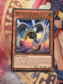Yugioh TCG Winged Kuriboh LV10 Super Rare AC19-EN023 1st Ed NM/M - Image 1