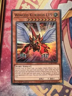 Yugioh TCG Winged Kuriboh LV9 Super Rare AC19-EN005 1st Ed NM/M - Image 1