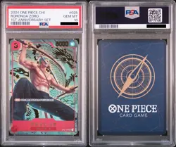 PSA 10 Zoro OP01-025 SR 1st Annniversary One Piece Card Game Chinese - Image 1