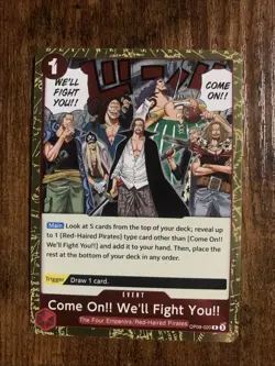 One Piece Tcg Op09-020 Come On!! We’ll Fight You!! Holo Rare - Image 1
