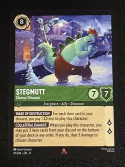 Disney Lorcana Winterspell Stegmutt - Clumsy Dinosaur 79/204 NM Rare - Image 1
