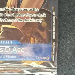 Portgas D. Ace P-074 Promo Special Character Card Bandai One Piece CCG English - Image 2