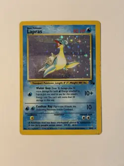 Lapras - 10/62 - Holo Rare - Fossil - Pokemon Card - HP - Image 2