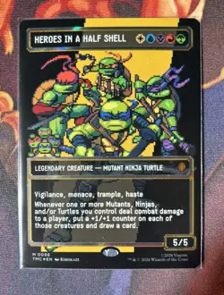 TMNT Heroes In A Half Shell- Surge Foil- Pixel Art- NM In Hand - Image 2