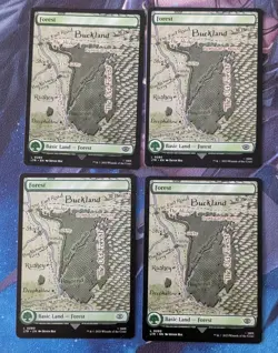 MTG 4 X *FULL ART * Lord Of The Rings FOREST #280 NM - Image 1