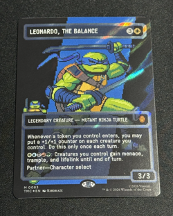 🌈SURGE FOIL SHIPS ASAP NM Leonardo, The Balance Teenage Mutant Borderless MTG - Image 1