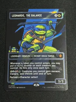 🌈SURGE FOIL SHIPS ASAP NM Leonardo, The Balance Teenage Mutant Borderless MTG - Image 3