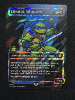 🌈SURGE FOIL SHIPS ASAP NM Leonardo, The Balance Teenage Mutant Borderless MTG - Image 4