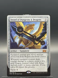 Sword of Dungeons & Dragons + 3 Dragon Tokens - Unsanctioned MTG - Image 1