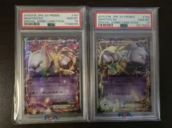 PSA 10 GEM MINT 2015 POKEMON JAPANESE XY PROMOS MEWTWO EX #190 & #191 - Image 1