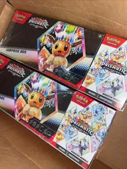 Pokemon Prismatic Evolutions Sams Club Surprise Box x2 Booster Bundle x2 - Image 1
