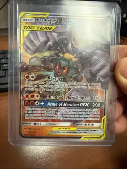 Pokemon Marshadow & Machamp GX Holo Card 82/214 Sm-Unbroken Bonds Tag Team - Image 3