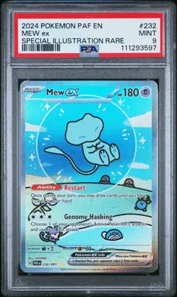 2024 POKEMON PAF EN-PALDEAN FATES #232 MEW ex PSA 9 - Image 1