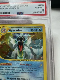 Gyarados Holo Psa 8 With Swirl 🌀 2003 Skyridge Pokemon - Image 1
