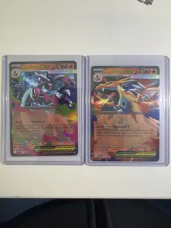 Mega Charizard X ex 029 + Mega Charizard Y ex 030 MEP Promos - Pokemon TCG - NM - Image 1